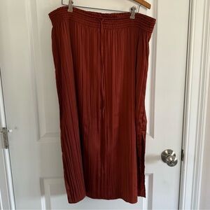 GAP Rust Red / Burnt Orange Pleated Midi Skirt
